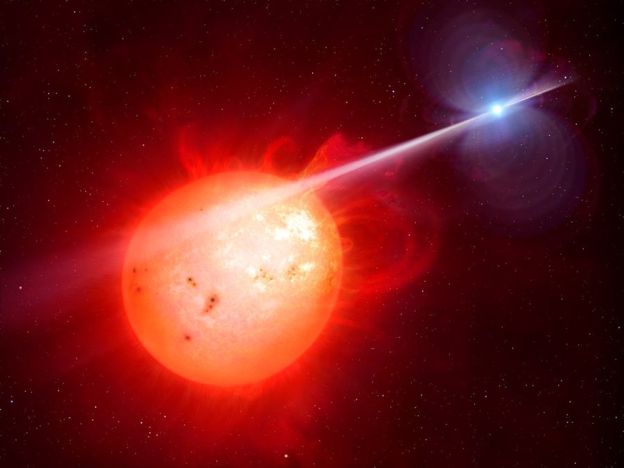 Artist’s impression of the exotic binary star system AR Scorpi